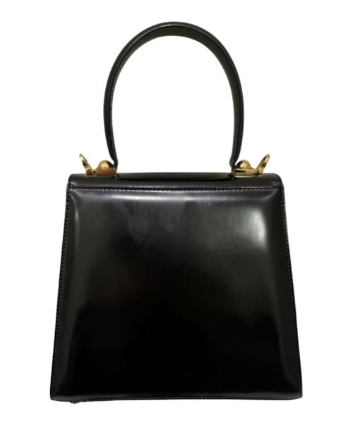 Salvatore Ferragamo（サルヴァトーレ フェラガモ）Salvatore Ferragamo (サルヴァトーレ フェラガモ) ガンチーニ トップハンドルショルダーバッグ ブラックの古着・服飾アイテム