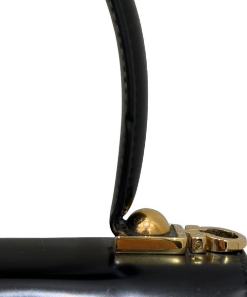 Salvatore Ferragamo（サルヴァトーレ フェラガモ）Salvatore Ferragamo (サルヴァトーレ フェラガモ) ガンチーニ トップハンドルショルダーバッグ ブラックの古着・服飾アイテム
