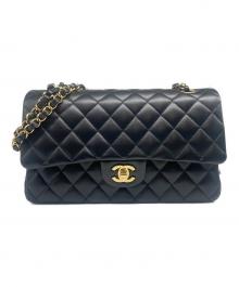CHANEL（シャネル）の古着「Wフラップチェーンショルダーバッグ/Double Flap Chain Shoulder Bag」｜ブラック