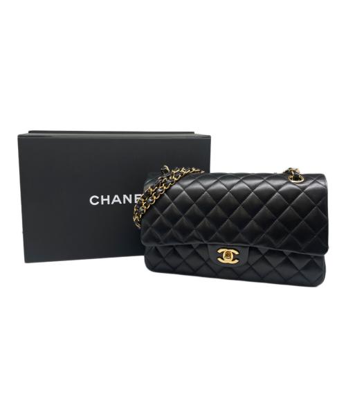 CHANEL（シャネル）CHANEL (シャネル) Wフラップチェーンショルダーバッグ/Double Flap Chain Shoulder Bag ブラック サイズ:25の古着・服飾アイテム
