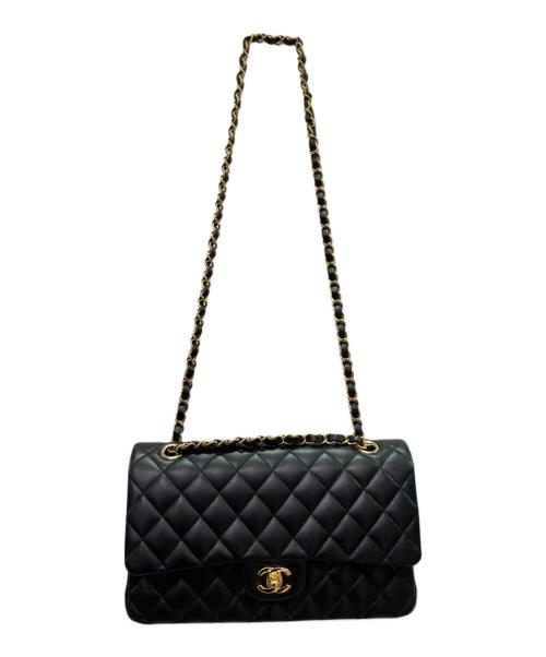 CHANEL（シャネル）CHANEL (シャネル) Wフラップチェーンショルダーバッグ/Double Flap Chain Shoulder Bag ブラック サイズ:25の古着・服飾アイテム