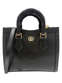 GUCCI（グッチ）の古着「ダイアナ ミディアム バンブー トートバッグ 」｜ブラック