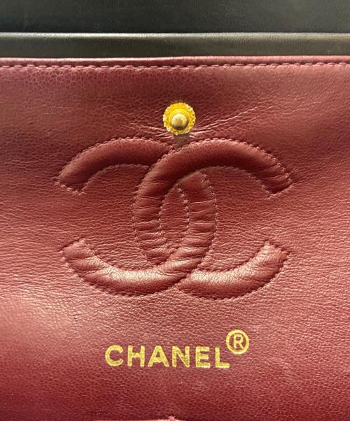 CHANEL（シャネル）CHANEL (シャネル) Wフラップチェーンショルダーバッグ ブラック×ゴールド金具 サイズ:23の古着・服飾アイテム