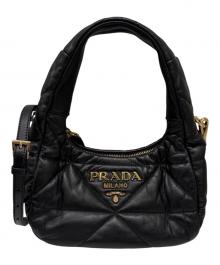 PRADA（プラダ）の古着「キルティング2WAYショルダーバッグ」｜ブラック