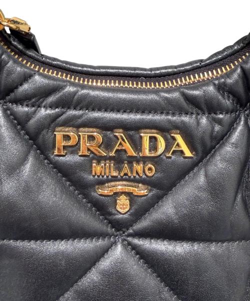 PRADA（プラダ）PRADA (プラダ) キルティング2WAYショルダーバッグ ブラックの古着・服飾アイテム
