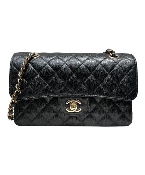 CHANEL（シャネル）CHANEL (シャネル) Wフラップチェーンショルダーバッグ/マトラッセ23/キャビアスキン/A01113 ブラック サイズ:23の古着・服飾アイテム