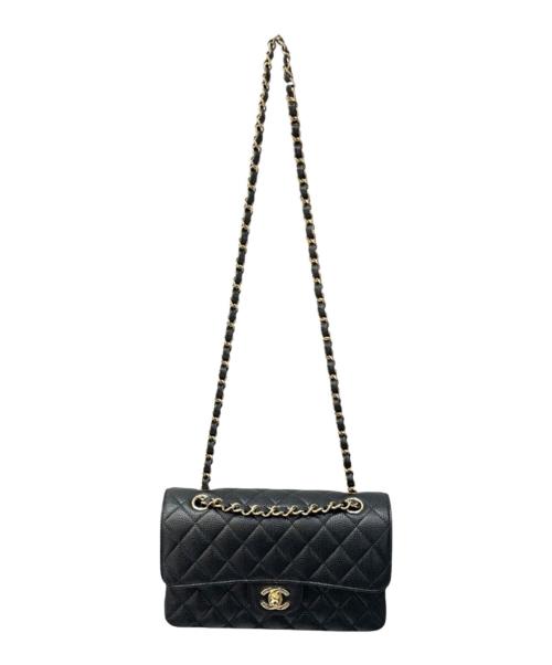 CHANEL（シャネル）CHANEL (シャネル) Wフラップチェーンショルダーバッグ/マトラッセ23/キャビアスキン/A01113 ブラック サイズ:23の古着・服飾アイテム