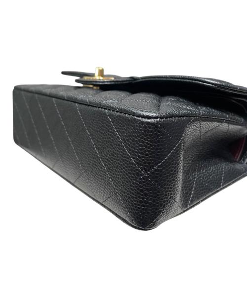CHANEL（シャネル）CHANEL (シャネル) Wフラップチェーンショルダーバッグ/マトラッセ23/キャビアスキン/A01113 ブラック サイズ:23の古着・服飾アイテム