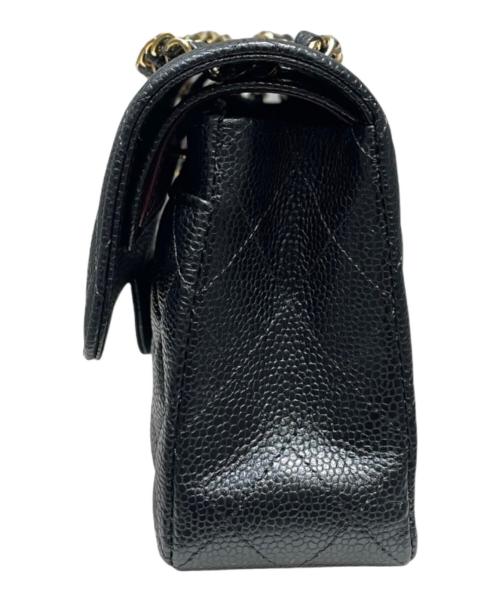 CHANEL（シャネル）CHANEL (シャネル) Wフラップチェーンショルダーバッグ/マトラッセ23/キャビアスキン/A01113 ブラック サイズ:23の古着・服飾アイテム