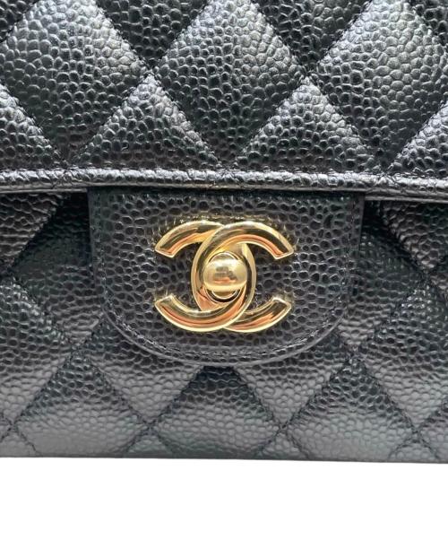 CHANEL（シャネル）CHANEL (シャネル) Wフラップチェーンショルダーバッグ/マトラッセ23/キャビアスキン/A01113 ブラック サイズ:23の古着・服飾アイテム