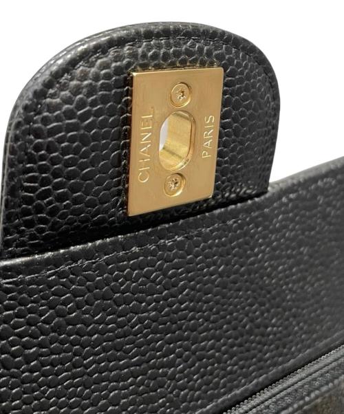 CHANEL（シャネル）CHANEL (シャネル) Wフラップチェーンショルダーバッグ/マトラッセ23/キャビアスキン/A01113 ブラック サイズ:23の古着・服飾アイテム