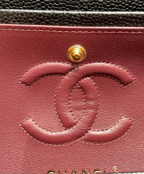CHANEL（シャネル）CHANEL (シャネル) Wフラップチェーンショルダーバッグ/マトラッセ23/キャビアスキン/A01113 ブラック サイズ:23の古着・服飾アイテム