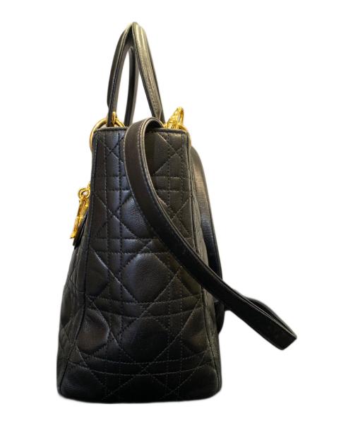 Christian Dior（クリスチャン ディオール）Christian Dior (クリスチャン ディオール) レディ ディオール　2WAYショルダーバッグ ブラックの古着・服飾アイテム