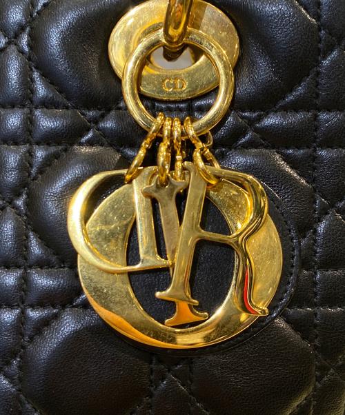 Christian Dior（クリスチャン ディオール）Christian Dior (クリスチャン ディオール) レディ ディオール　2WAYショルダーバッグ ブラックの古着・服飾アイテム