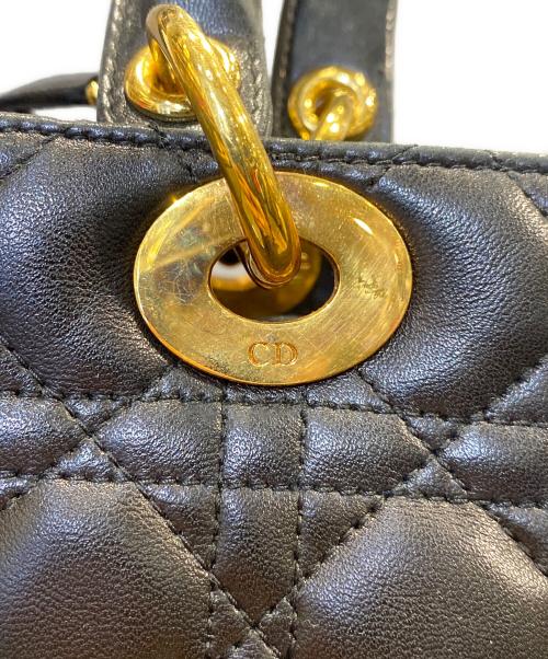 Christian Dior（クリスチャン ディオール）Christian Dior (クリスチャン ディオール) レディ ディオール　2WAYショルダーバッグ ブラックの古着・服飾アイテム