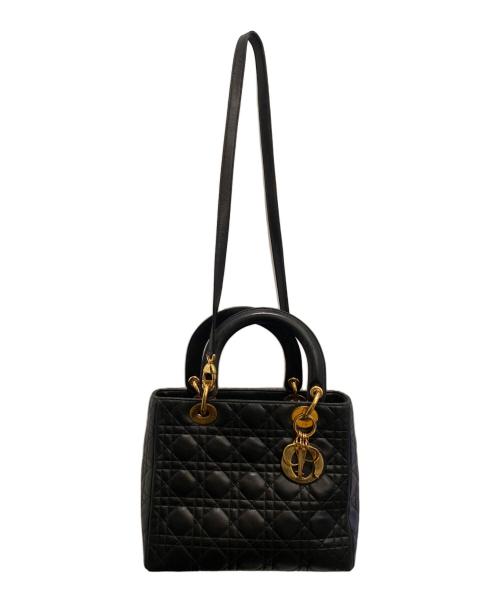 Christian Dior（クリスチャン ディオール）Christian Dior (クリスチャン ディオール) レディ ディオール　2WAYショルダーバッグ ブラックの古着・服飾アイテム