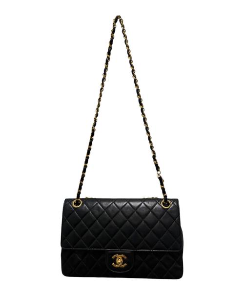 CHANEL（シャネル）CHANEL (シャネル) Wフラップチェーンショルダーバッグ ブラック サイズ:25の古着・服飾アイテム