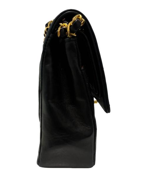 CHANEL（シャネル）CHANEL (シャネル) Wフラップチェーンショルダーバッグ ブラック サイズ:25の古着・服飾アイテム