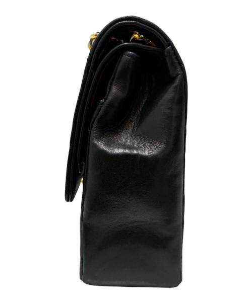 CHANEL（シャネル）CHANEL (シャネル) Wフラップチェーンショルダーバッグ ブラック サイズ:25の古着・服飾アイテム