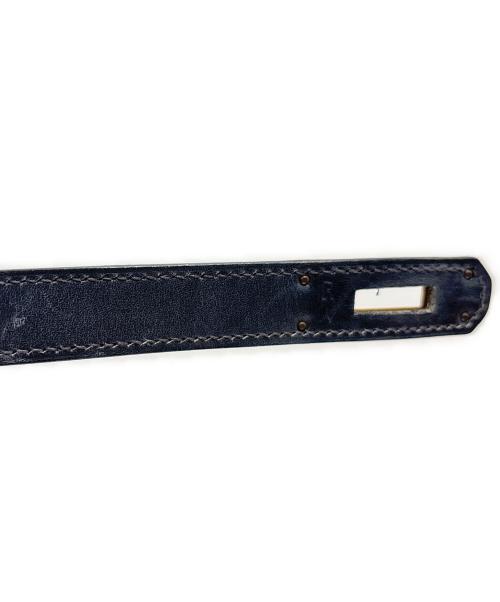 HERMES（エルメス）HERMES (エルメス) ケリー32/外縫い/ボックスカーフ/ネイビー/V刻印：1966年製造 ネイビー サイズ:32の古着・服飾アイテム