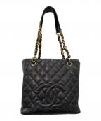 CHANELシャネル）の古着「PSTトートバッグ/PST Tote Bag Caviar Leather」｜ブラック