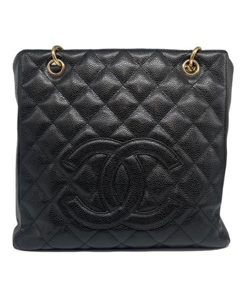 CHANEL（シャネル）CHANEL (シャネル) PSTトートバッグ/PST Tote Bag Caviar Leather ブラックの古着・服飾アイテム