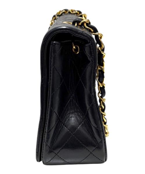 CHANEL（シャネル）CHANEL (シャネル) マトラッセ23 フルフラップチェーンショルダーバッグ ブラック×ゴールド金具 サイズ:23の古着・服飾アイテム