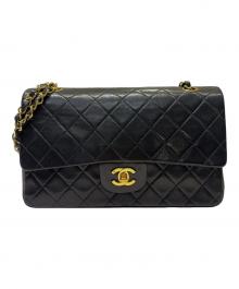 CHANEL（シャネル）の古着「Wフラップマトラッセ25」｜ブラック