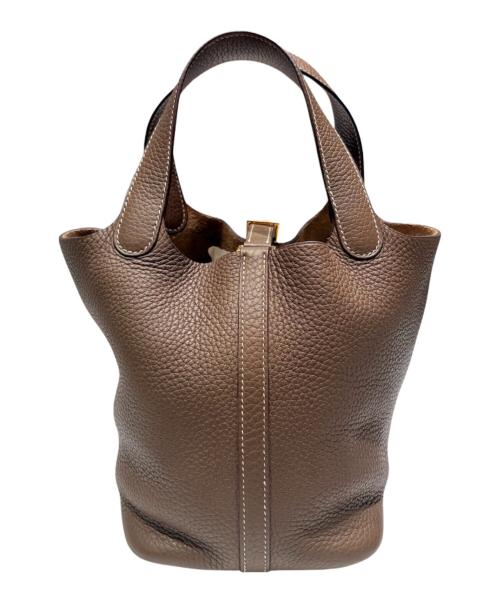 HERMES（エルメス）HERMES (エルメス) ピコタンロックPM/ゴールド金具/トリヨンクレマンス/Y刻印：2020年 エトゥープ サイズ:PMの古着・服飾アイテム