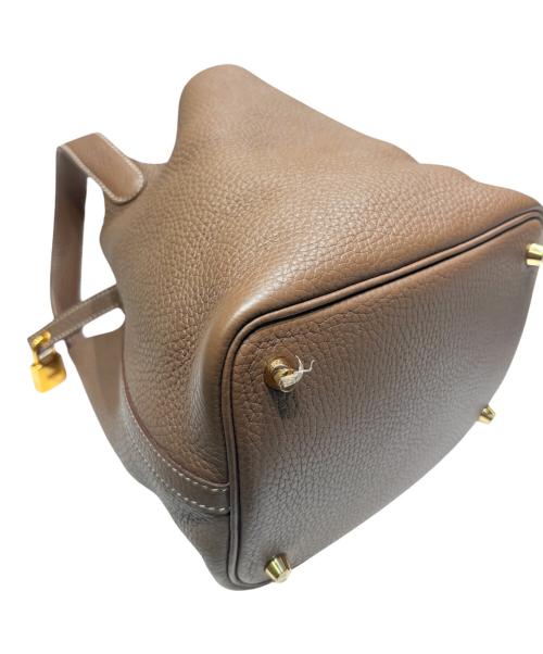 HERMES（エルメス）HERMES (エルメス) ピコタンロックPM/ゴールド金具/トリヨンクレマンス/Y刻印：2020年 エトゥープ サイズ:PMの古着・服飾アイテム