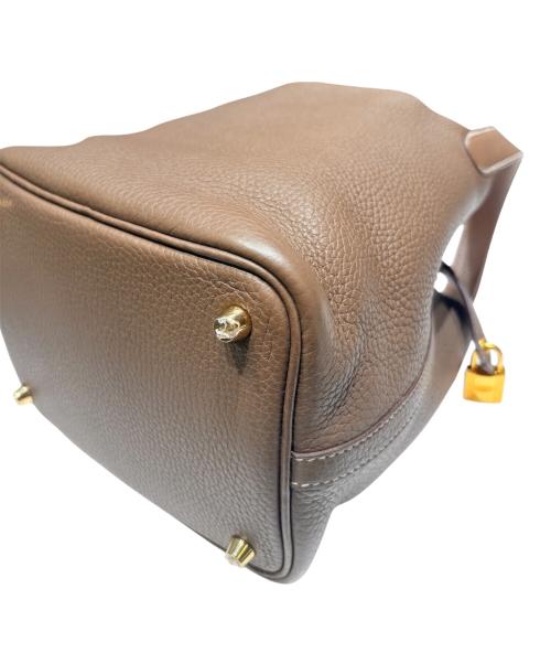 HERMES（エルメス）HERMES (エルメス) ピコタンロックPM/ゴールド金具/トリヨンクレマンス/Y刻印：2020年 エトゥープ サイズ:PMの古着・服飾アイテム