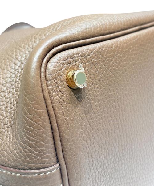 HERMES（エルメス）HERMES (エルメス) ピコタンロックPM/ゴールド金具/トリヨンクレマンス/Y刻印：2020年 エトゥープ サイズ:PMの古着・服飾アイテム