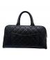 CHANEL (シャネル) ココマーク マトラッセ ボーリングバッグ ブラック：320000円
