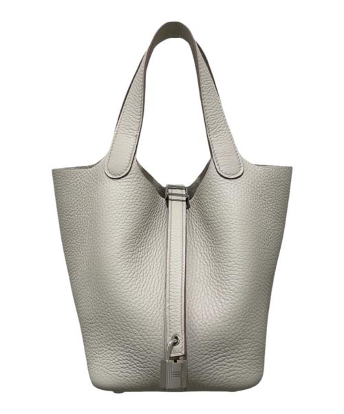 HERMES（エルメス）HERMES (エルメス) ピコタンロックPM/トリヨンクレマンス/アイボリー系/W刻印:2024年製/シルバー金具 エタン サイズ:PMの古着・服飾アイテム