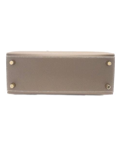 HERMES（エルメス）HERMES (エルメス) Kelly 25, external stitching, tricolor/ケリー25 外縫い トリコロール エトゥープ/アルドワーズ/ブラック サイズ:25の古着・服飾アイテム