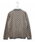 GUCCI (グッチ) GGジャガードリバーシブルカーディガン グレー×ブラウン サイズ:L：140000円