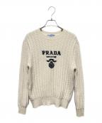 PRADAプラダ）の古着「ロゴカシミアニット」｜アイボリー