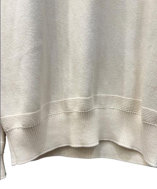MONCLER（モンクレール）MONCLER (モンクレール) ワッペンロゴニット ホワイト サイズ:XLの古着・服飾アイテム