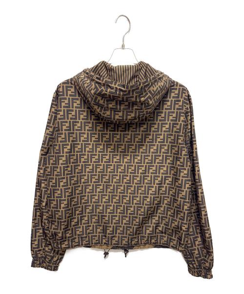 FENDI（フェンディ）FENDI (フェンディ) ズッカ柄ナイロンパーカー ブラウン サイズ:46の古着・服飾アイテム