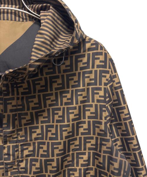 FENDI（フェンディ）FENDI (フェンディ) ズッカ柄ナイロンパーカー ブラウン サイズ:46の古着・服飾アイテム