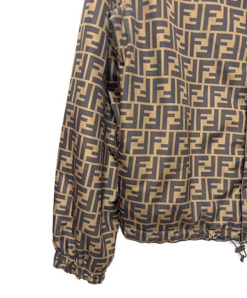 FENDI（フェンディ）FENDI (フェンディ) ズッカ柄ナイロンパーカー ブラウン サイズ:46の古着・服飾アイテム