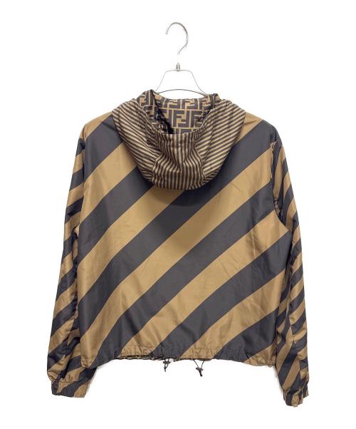 FENDI（フェンディ）FENDI (フェンディ) ズッカ柄ナイロンパーカー ブラウン サイズ:46の古着・服飾アイテム