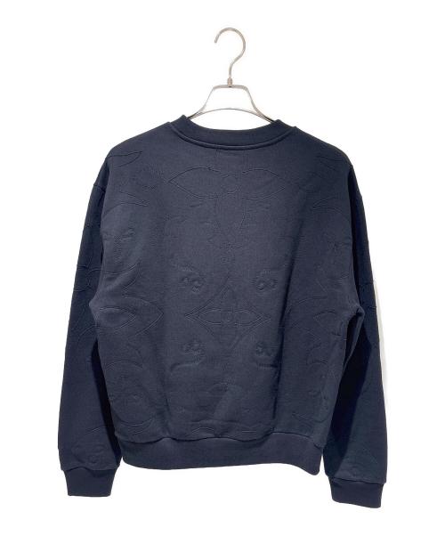 LOUIS VUITTON（ルイ ヴィトン）LOUIS VUITTON (ルイ ヴィトン) LV Logo Jacquard Embroidered Sweatshirt/LVロゴジャガードエンブロイダリースウェット/RM242M UHN HRY83W ブラック サイズ:XSの古着・服飾アイテム