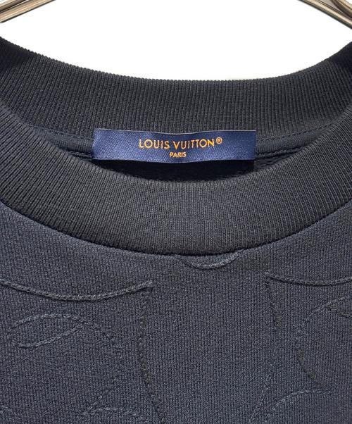 LOUIS VUITTON（ルイ ヴィトン）LOUIS VUITTON (ルイ ヴィトン) LV Logo Jacquard Embroidered Sweatshirt/LVロゴジャガードエンブロイダリースウェット/RM242M UHN HRY83W ブラック サイズ:XSの古着・服飾アイテム