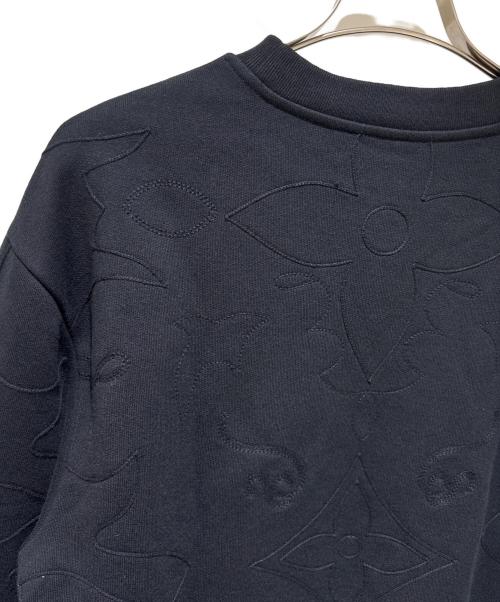 LOUIS VUITTON（ルイ ヴィトン）LOUIS VUITTON (ルイ ヴィトン) LV Logo Jacquard Embroidered Sweatshirt/LVロゴジャガードエンブロイダリースウェット/RM242M UHN HRY83W ブラック サイズ:XSの古着・服飾アイテム