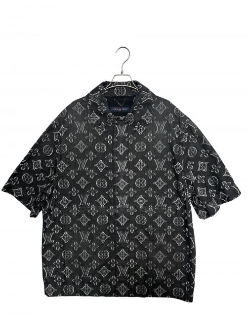 LOUIS VUITTON（ルイ ヴィトン）LOUIS VUITTON (ルイ ヴィトン) Monogram Denim Short-Sleeve Shirt ブラック サイズ:Lの古着・服飾アイテム