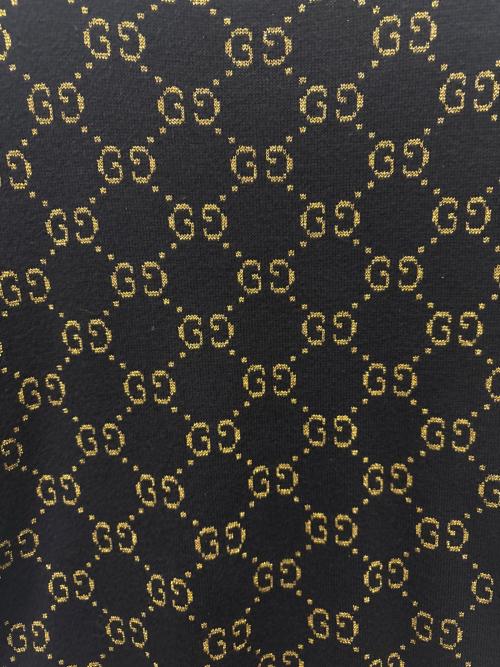 GUCCI（グッチ）GUCCI (グッチ) GGコットンラメ 半袖 ニット ブラック×ゴールド サイズ:Ｓの古着・服飾アイテム