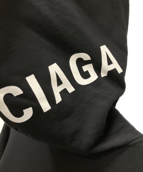 BALENCIAGA（バレンシアガ）BALENCIAGA (バレンシアガ) フードロゴパーカー ブラック サイズ:XSの古着・服飾アイテム