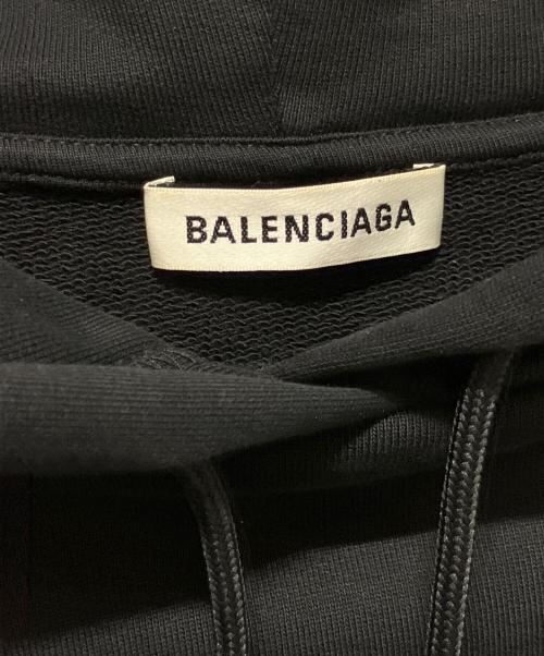 BALENCIAGA（バレンシアガ）BALENCIAGA (バレンシアガ) フードロゴパーカー ブラック サイズ:XSの古着・服飾アイテム