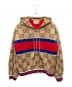 GUCCI（グッチ）の古着「ジャンボGG タイガー ジャージー ジップアップフーディ」｜ベージュ